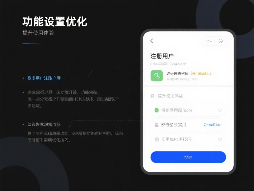 功能设置优化，提升使用体验
许多用户注册账户后，